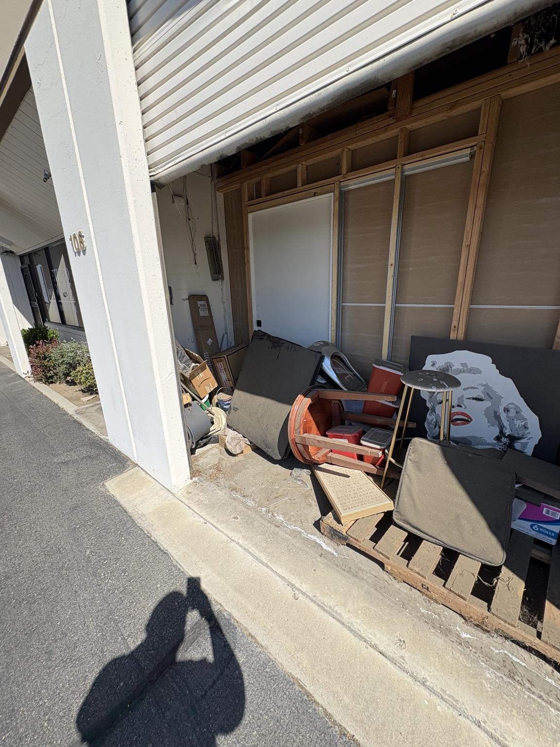 Storage unit filled with junk before cleanout