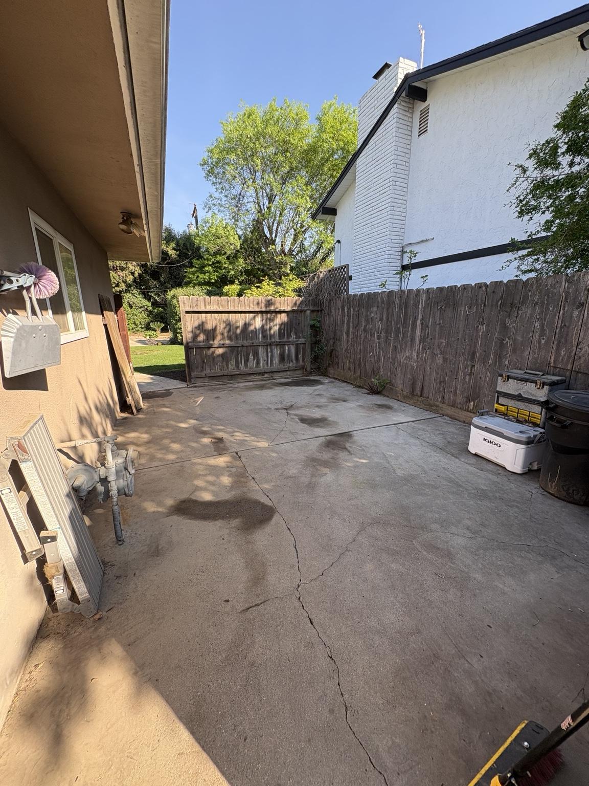 Backyard clean and clear after junk removal